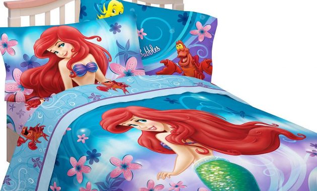 Disneys Little Mermaid Cascading Flowers Full Comforter Set intended for dimensions 1000 X 1000