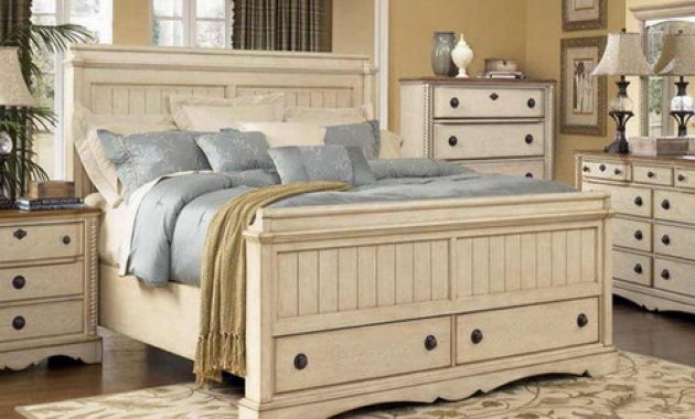 Distressed White Queen Bedroom Set White Bedroom Design Throughout regarding measurements 1920 X 1440