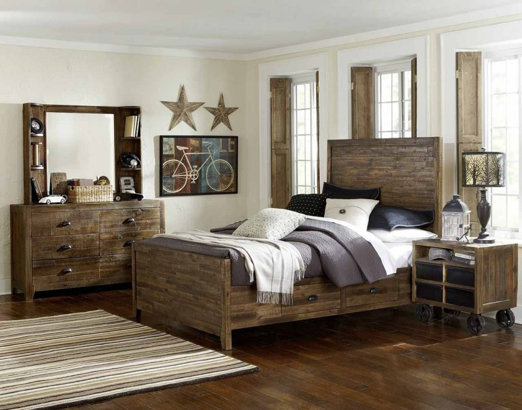 Distressed Wood Bedroom Furniture Sets Wood Furniture throughout dimensions 1024 X 805