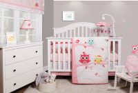 Doncaster Enchanted Owls Family Ba Girl Nursery 6 Piece Crib Bedding Set in measurements 3264 X 2766