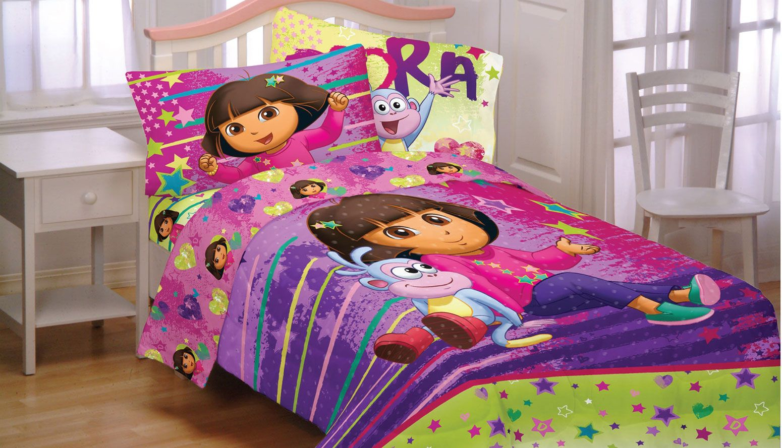 Dora Brilliant Stars Bed Comforter Nickelodeon Room Decor Bed inside measurements 1550 X 889