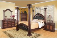 Duchess Cappuccino 5 Piece Poster Bedroom Set With 2 Nightstands intended for sizing 1992 X 1992