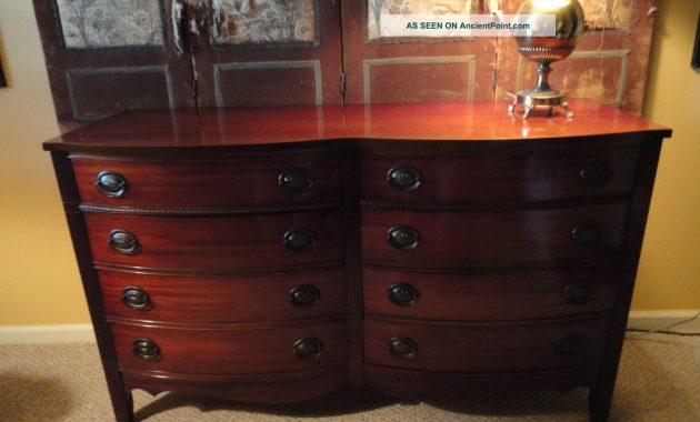 Duncan Phyfe Bedroom Furniture Mahogany Double Bow Front Dresser intended for sizing 1600 X 1200