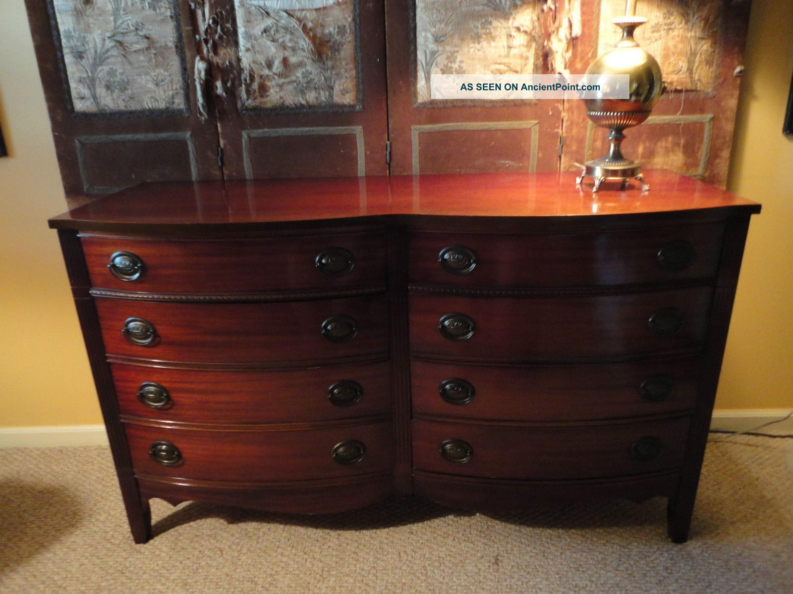 Duncan Phyfe Bedroom Furniture Mahogany Double Bow Front Dresser intended for sizing 1600 X 1200