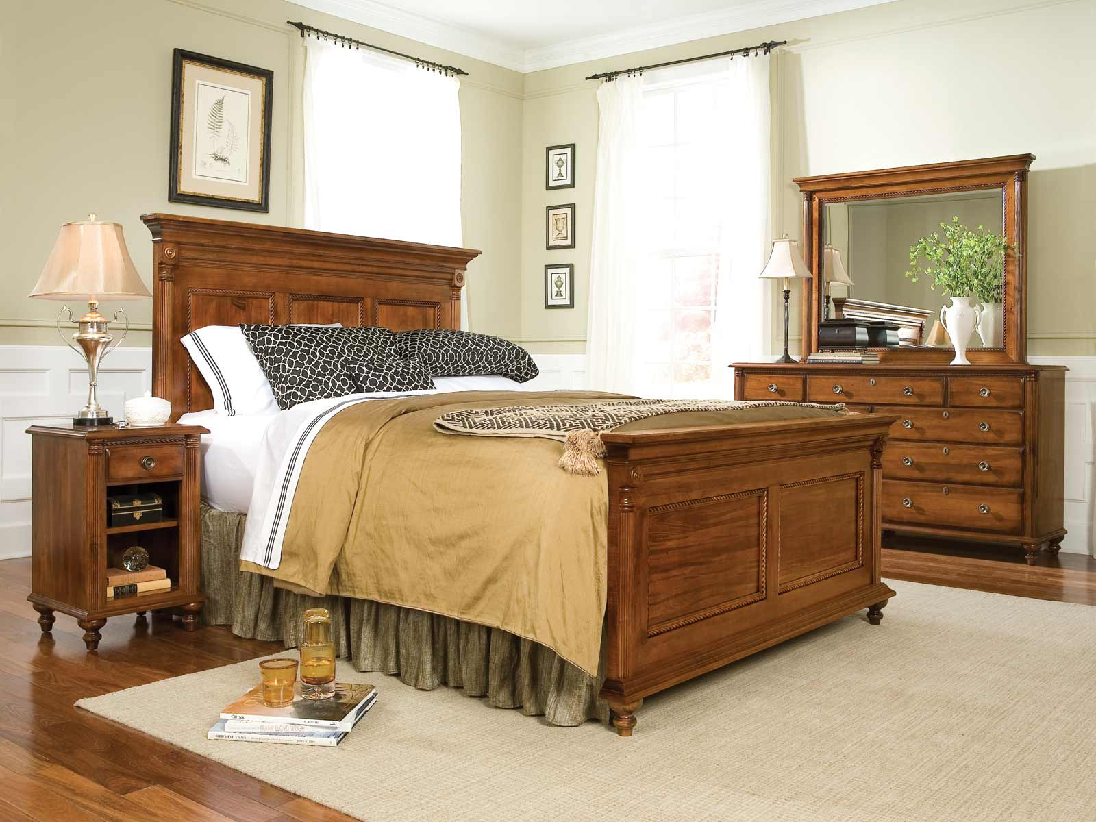 Durham Furniture Savile Row Panel Bedroom Set In Park Lane throughout proportions 1600 X 1200