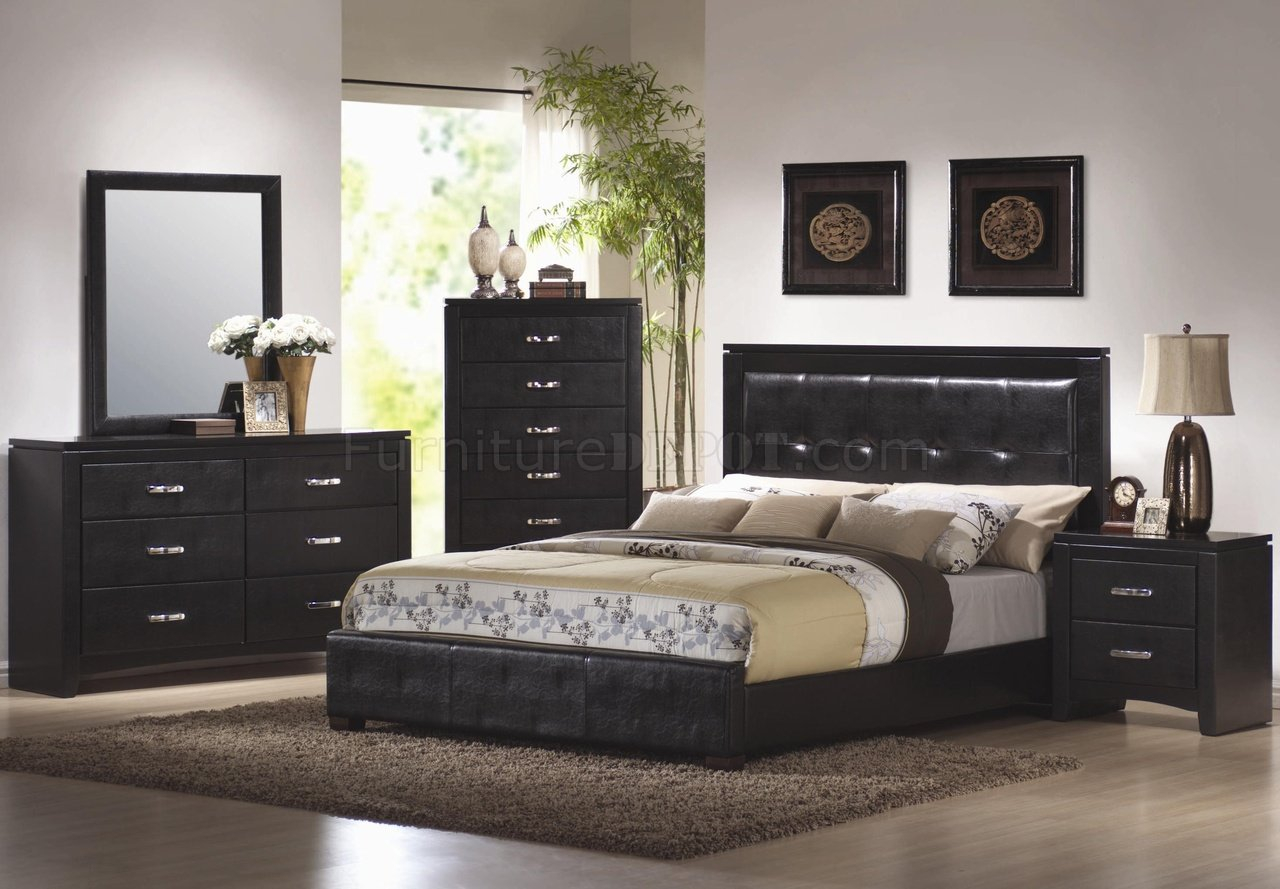 Dylan Cm201401 5pc Bedroom Set In Black Woptions for proportions 1280 X 889