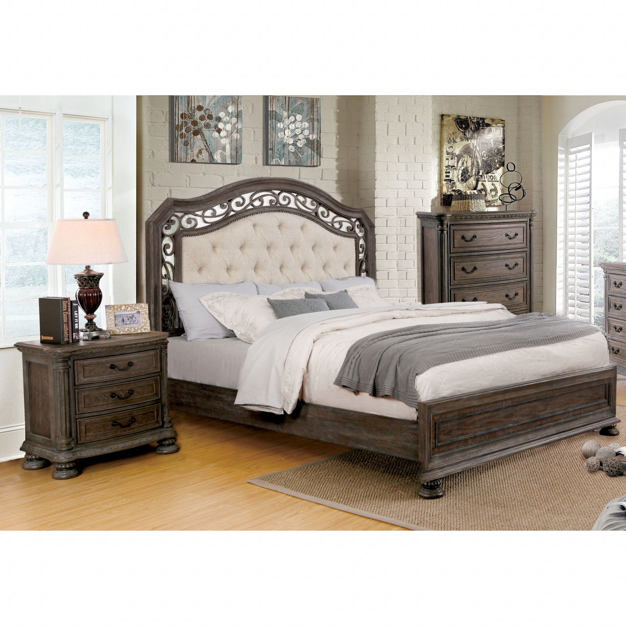 Eastern King Size Bedroom Sets Scott Living Saratoga Oatmeal Eastern regarding proportions 1280 X 1280