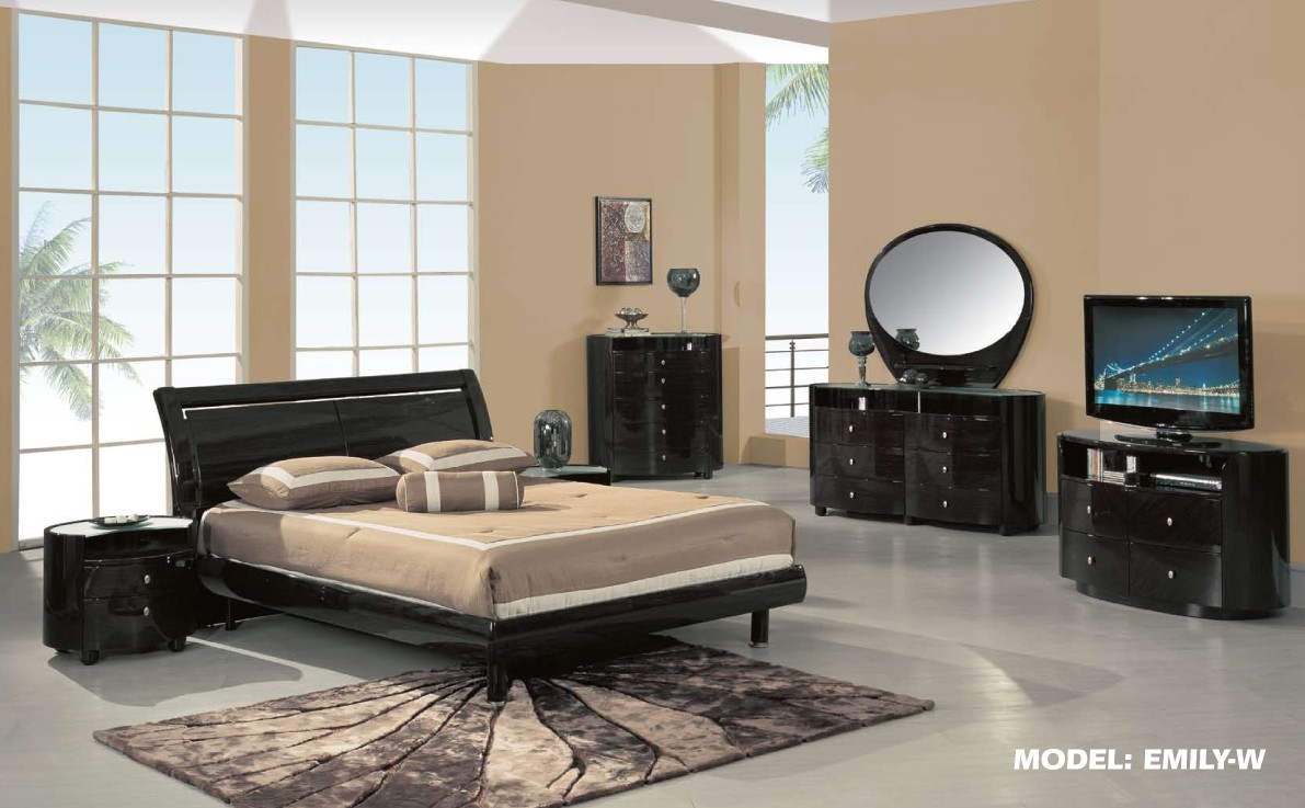 Emily Modern Bedroom Set In Wenge Global Furniture with sizing 1191 X 737