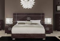 Esf Prestige Glossy Walnut Queen Bedroom Set 3pcs Contemporary Made In Italy for dimensions 1104 X 900