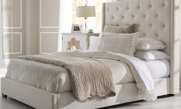 Fabric Headboard Bedroom Sets Ivory Leather Cover Platform With intended for measurements 1602 X 1262