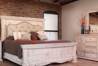 Farmhouse Tufted Bedroom Set Distressed White Tufted Headboard intended for sizing 1125 X 2001