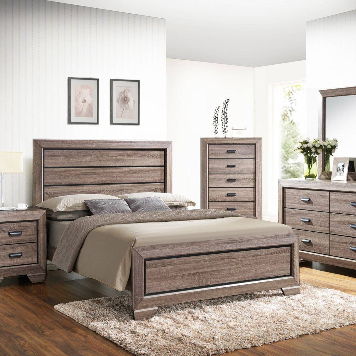 Farrow Driftwood 8 Pc Queen Bedroom for proportions 1200 X 1200