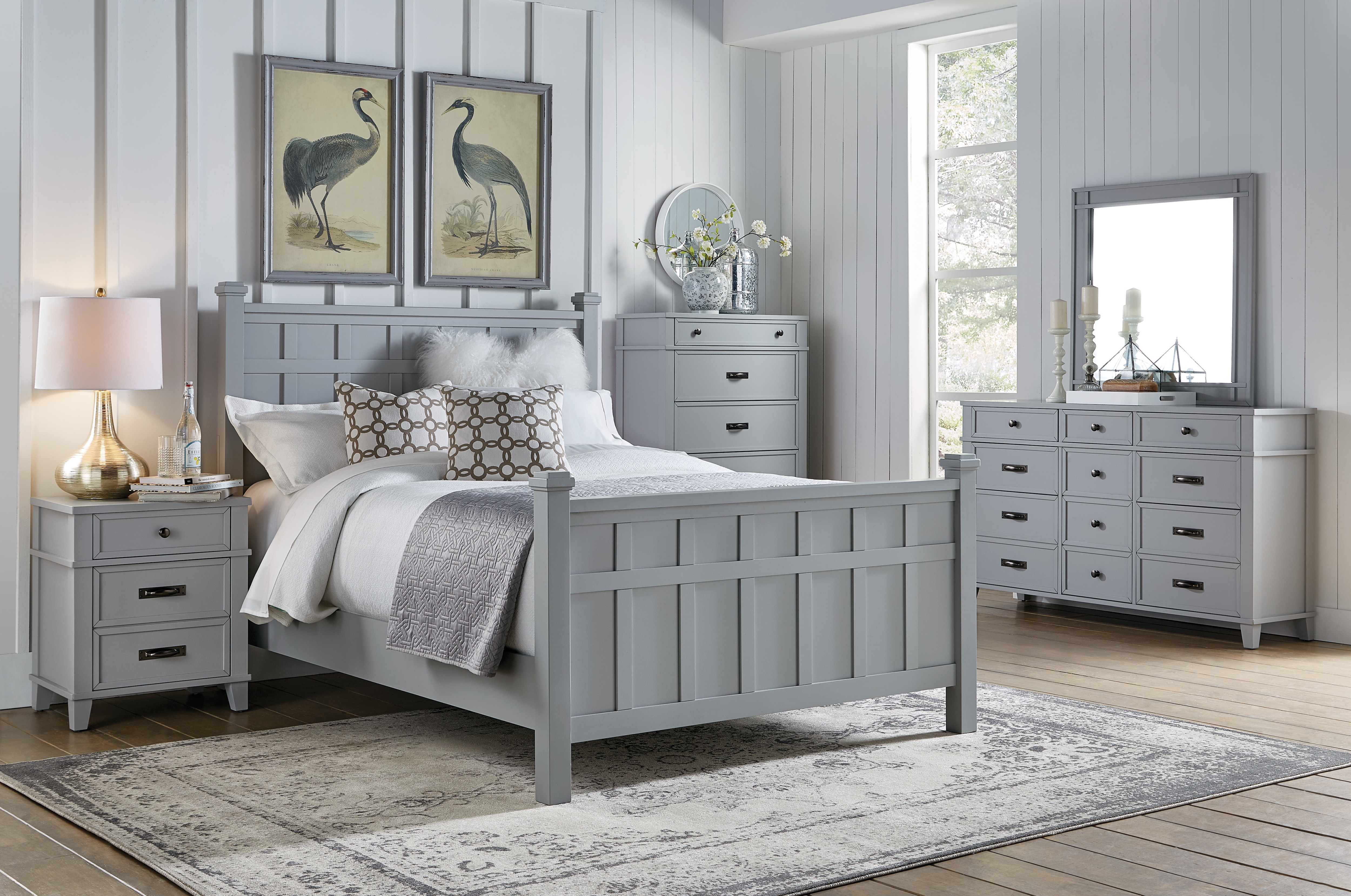 Felicity 4pc Queen Bedroom Set Grey inside dimensions 5000 X 3318