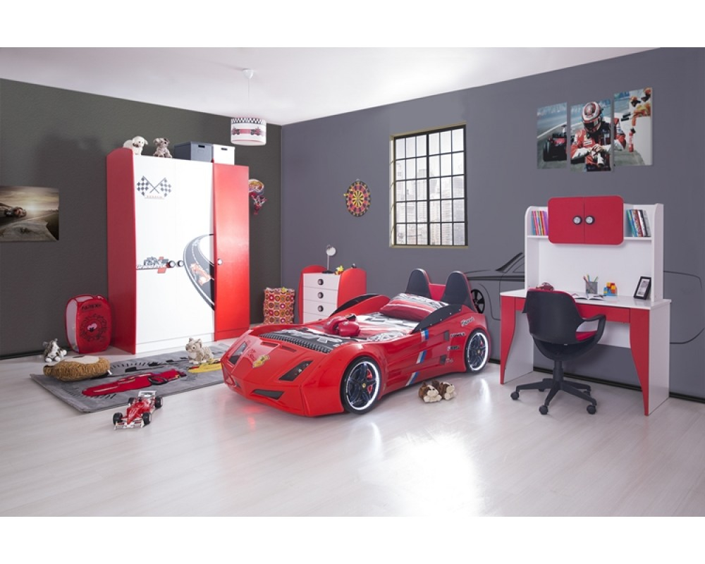Ferrari Cat Red Car Bedroom Set Boys Bedroom Set Corvette Bedroom with regard to size 1000 X 800