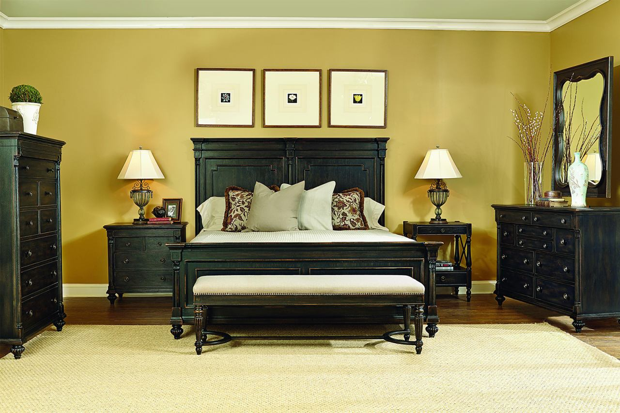 Fine Furniture Camden 4pc Brookston Panel Bedroom Set In Rich Dark with proportions 1280 X 853