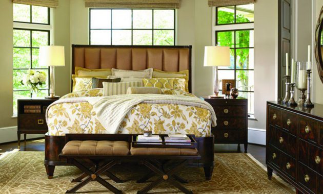 Fine Furniture Humphrey Bogart 4pc Stephens Upholstered Bedroom Set In Cigar for size 1600 X 1060