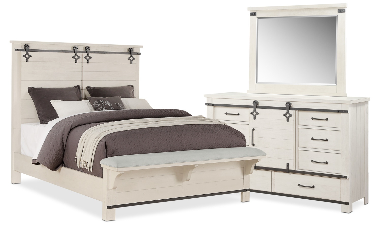 Founders Mill 5 Piece Bedroom Set With Dresser And Mirror pertaining to dimensions 1500 X 892