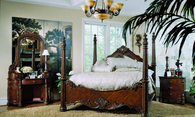 Four Poster Bedroom Sets Edwardian 4 Piece Bedroom Set Queen throughout sizing 1440 X 1059