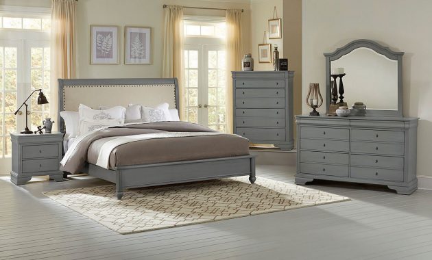 French Market Upholstered Bedroom Set Zinc throughout dimensions 1300 X 1024