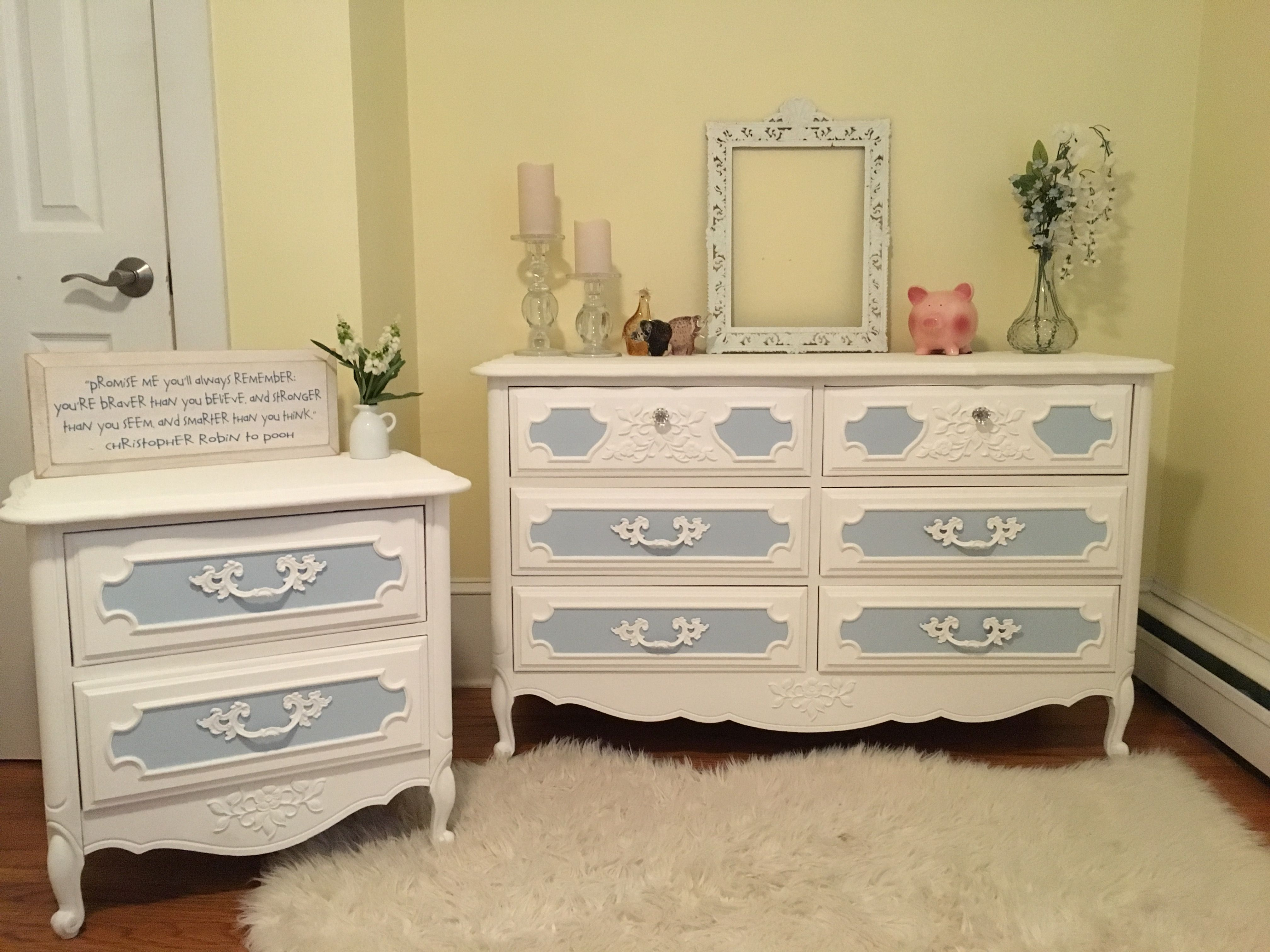 French Provincial Bedroom Set White Ba Blue regarding proportions 4032 X 3024