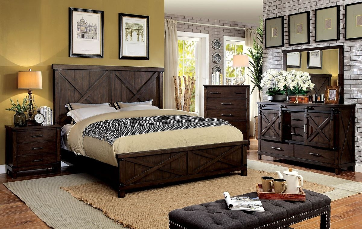 Furniture Of America Bianca Bedroom Set In Dark Walnut regarding sizing 1200 X 759