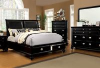 Furniture Of America Laguna Hills 4pc Platform Storage Bedroom Set In Black pertaining to size 1280 X 688