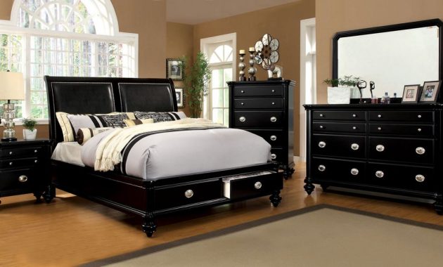 Furniture Of America Laguna Hills 4pc Platform Storage Bedroom Set In Black pertaining to size 1280 X 688