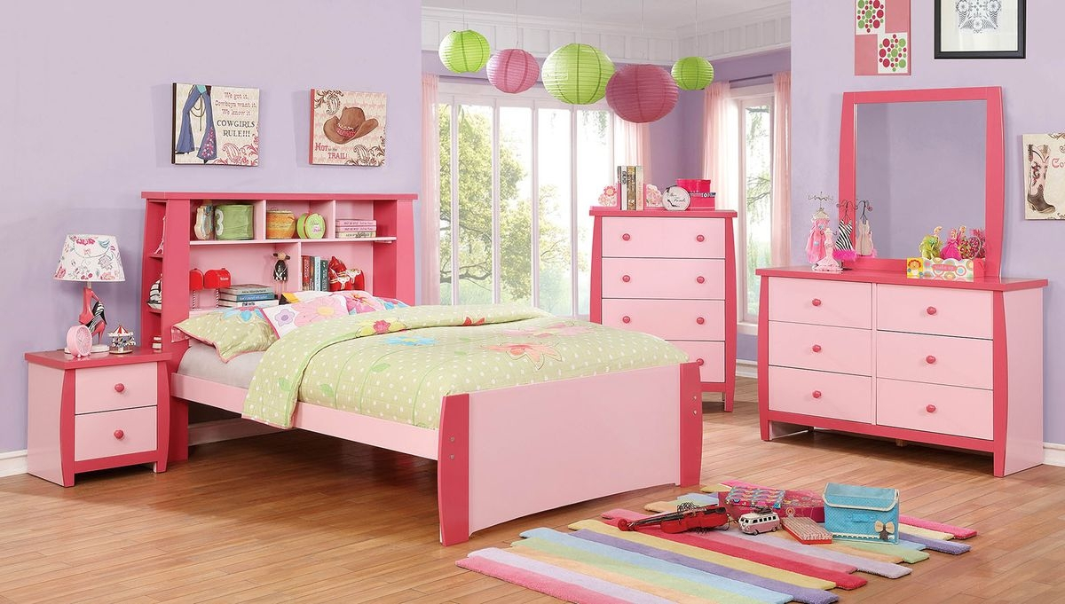 Furniture Of America Marlee Bedroom Set In Pink throughout proportions 1200 X 681