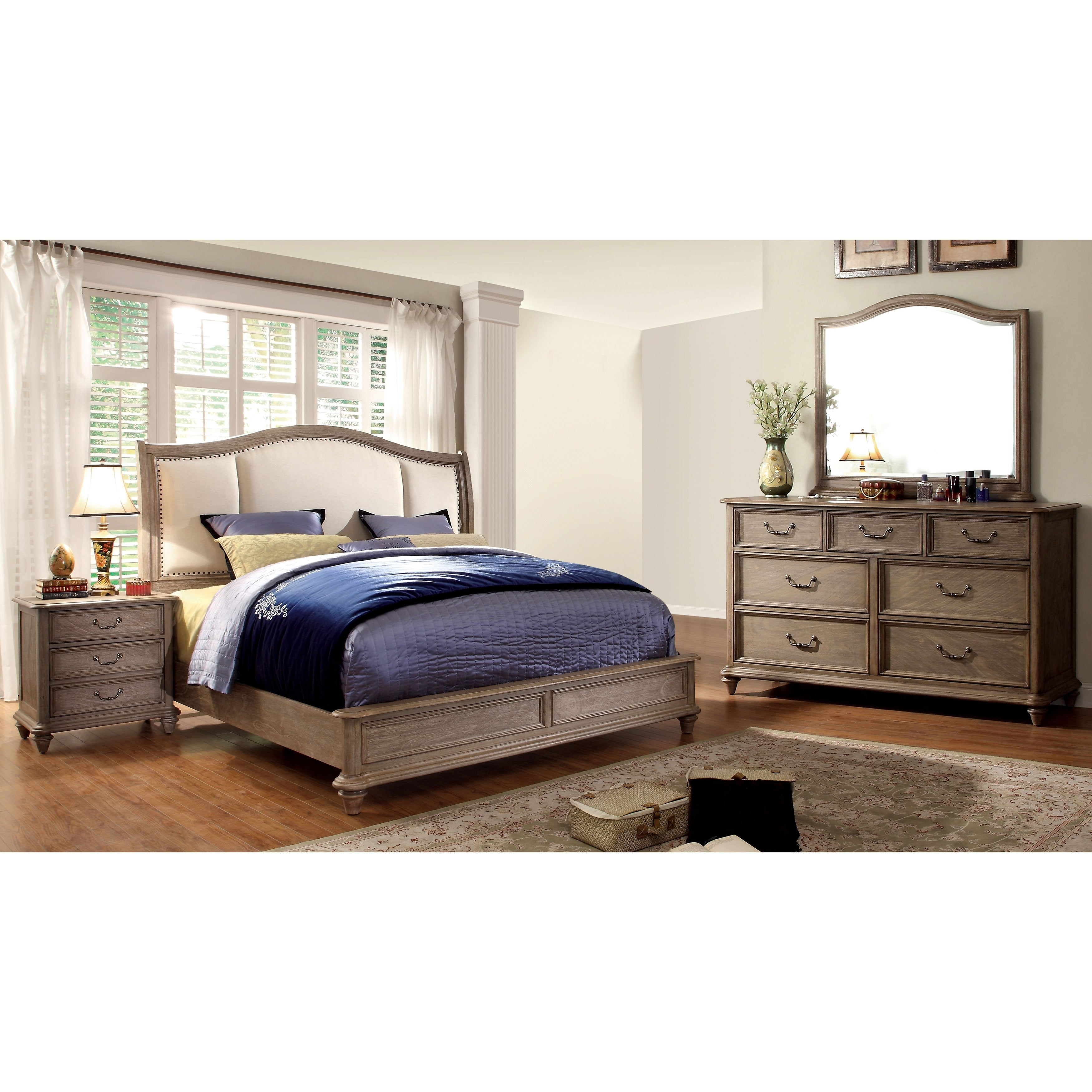 Furniture Of America Minka Ii Rustic Natural Tone 4 Piece Bedroom Set in size 3500 X 3500