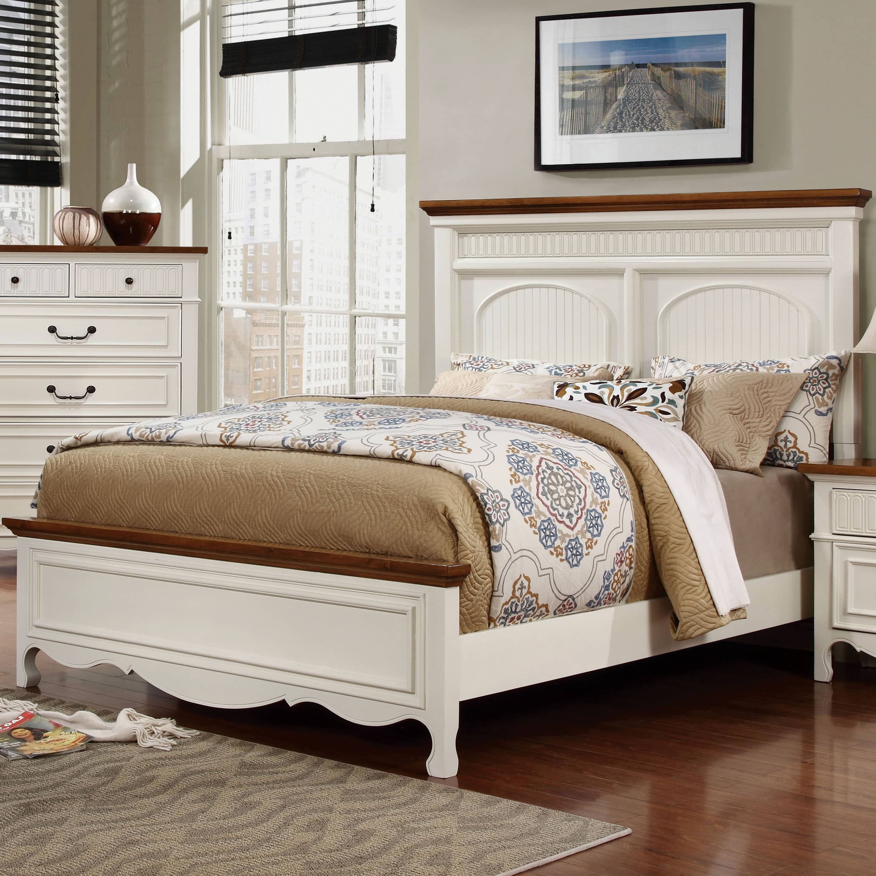 Furniture Of America Ophelie Cottage Style White Platform pertaining to sizing 2964 X 2964