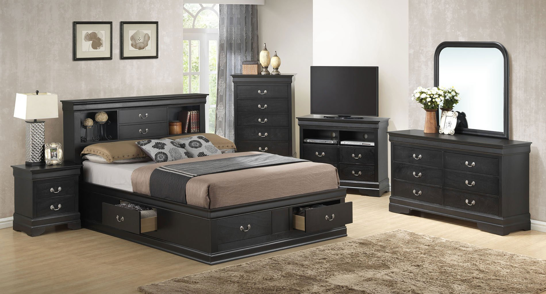 G3150 Bookcase Storage Bedroom Set inside size 1900 X 1024