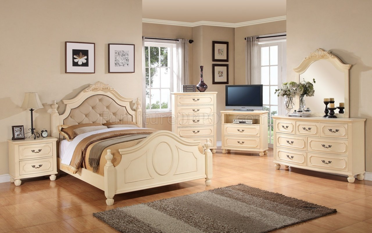 G8090a 6pc Bedroom Set In Beige Glory Furniture within dimensions 1280 X 801