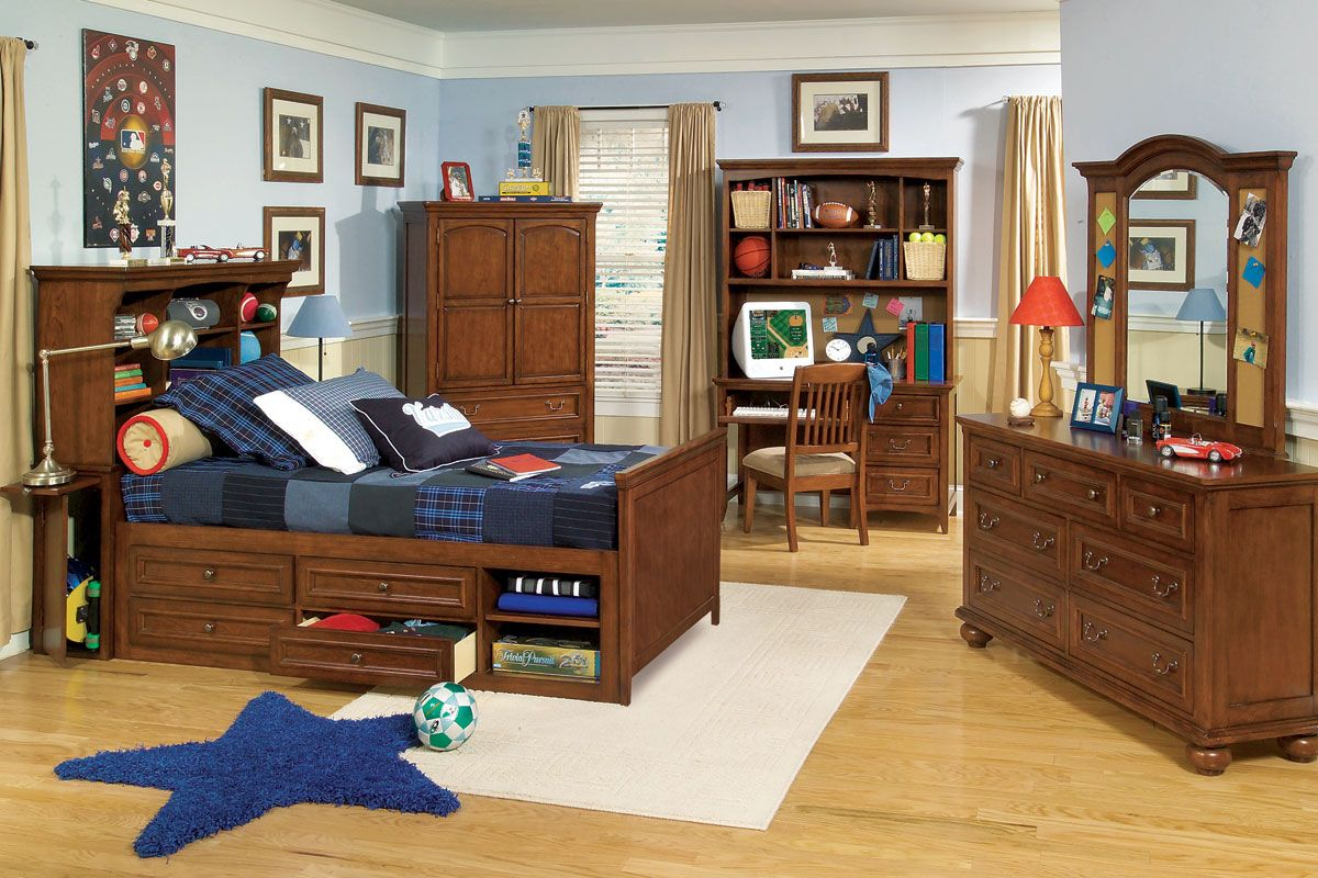 Garrett Twin Or Full Boys Wood Bedroom Inspiration Furniture Set regarding size 1200 X 800