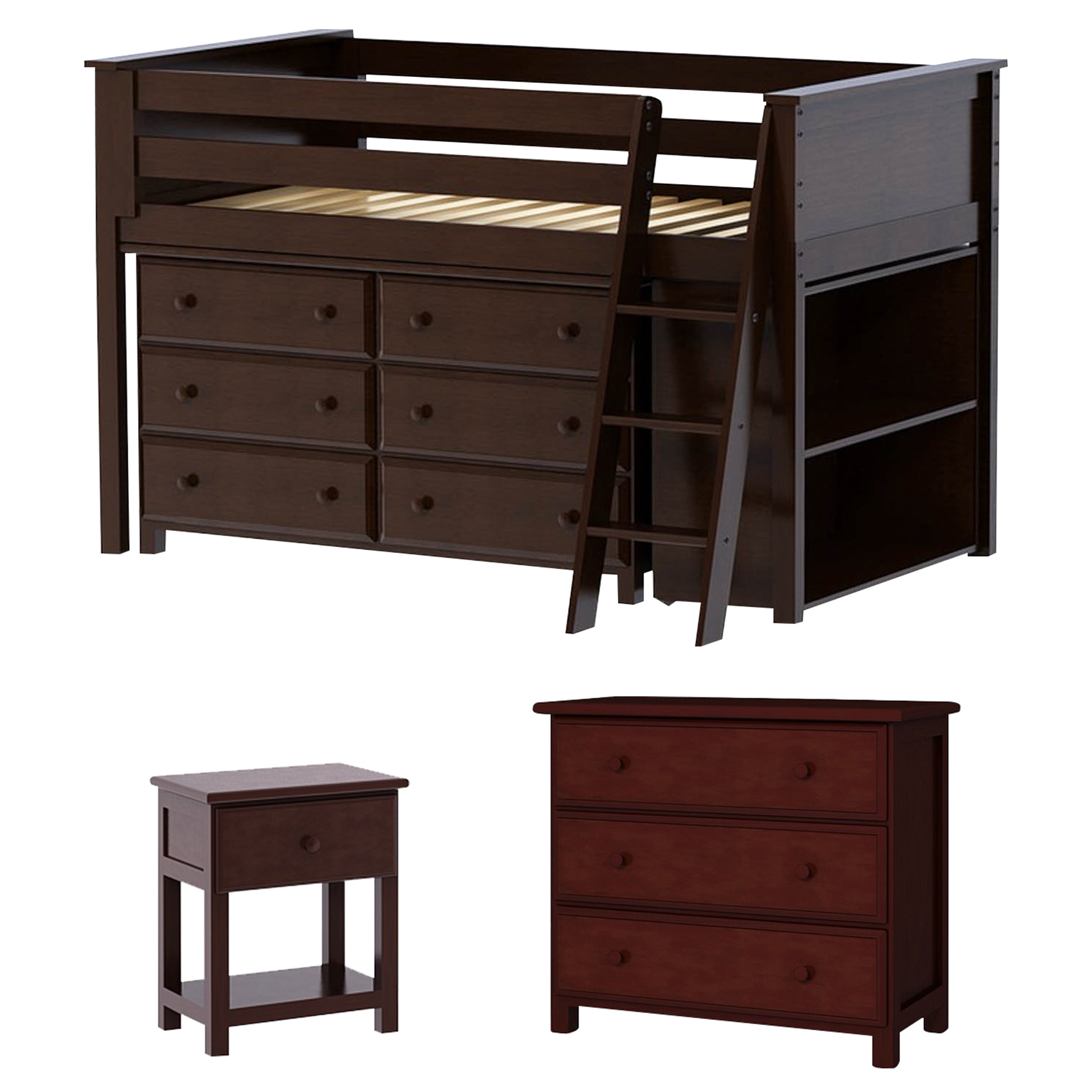 Ginny Twin Loft Configurable Bedroom Set for dimensions 3000 X 3000