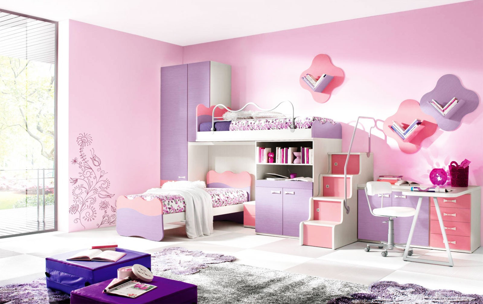 Girl Toddler Bedroom Sets Devine Interiors intended for measurements 1600 X 1007