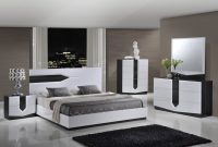 Global Furniture Hudson 4 Piece Platform Bedroom Set In Zebra Grey White inside measurements 1280 X 852