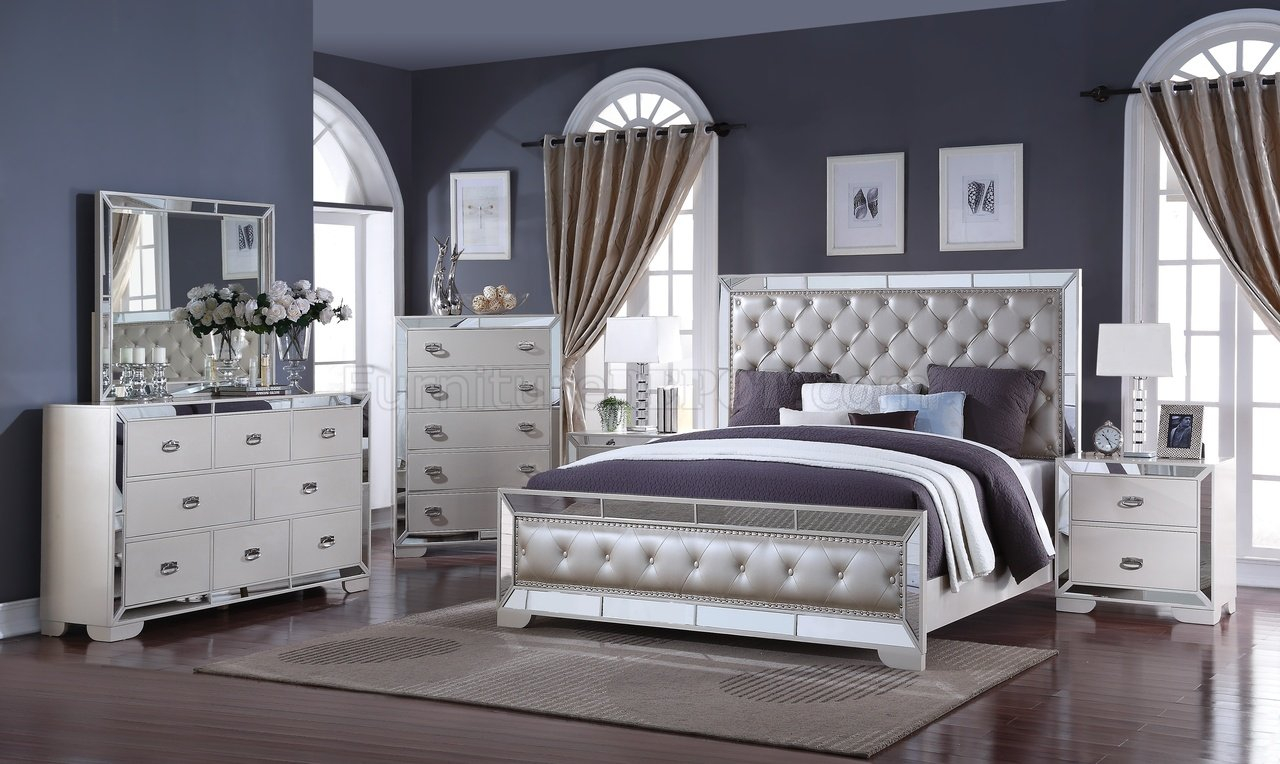 Gloria 5pc Bedroom Set In Ivory Woptions throughout sizing 1280 X 764