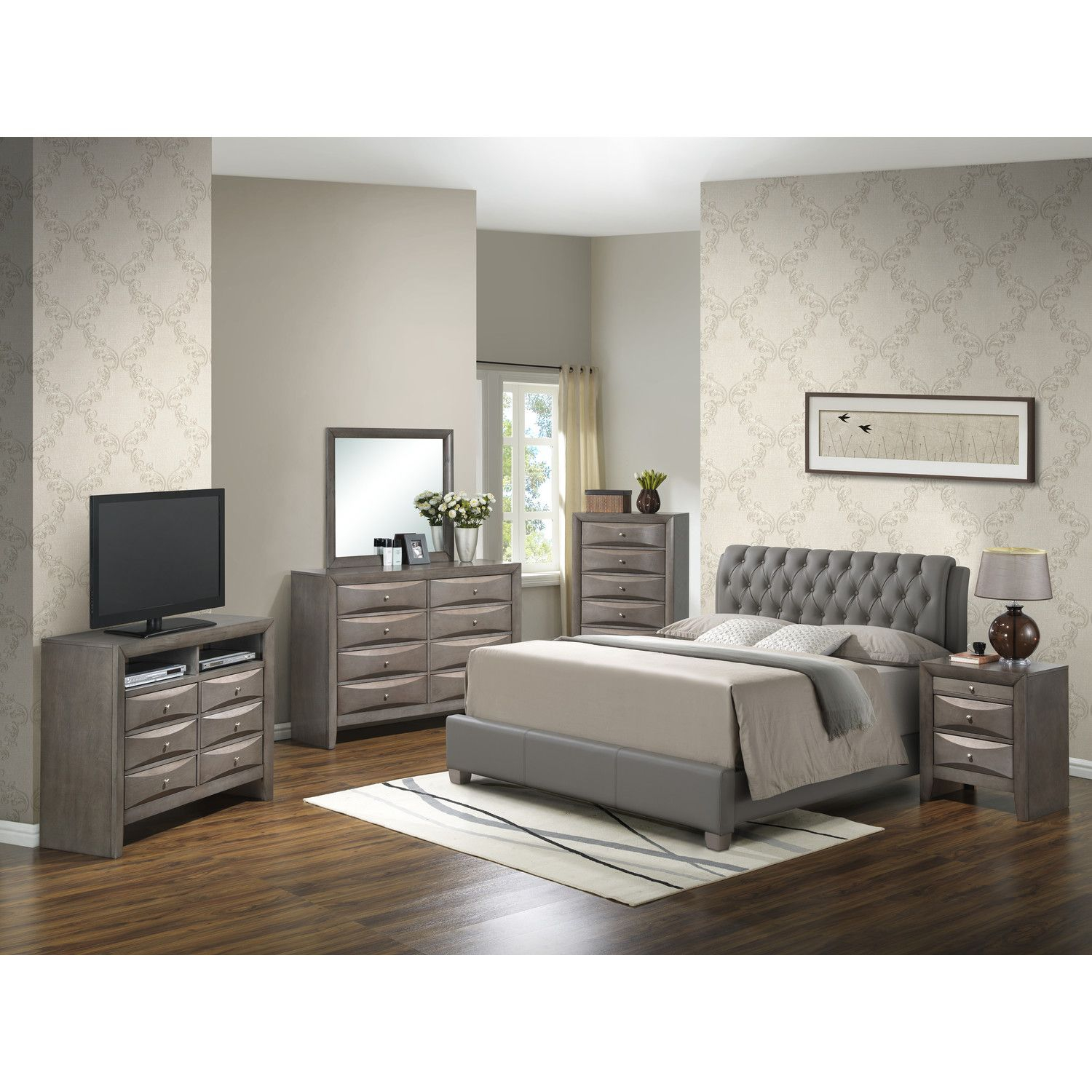 Glory Furniture Panel Customizable Bedroom Set Reviews Wayfair within dimensions 1500 X 1500