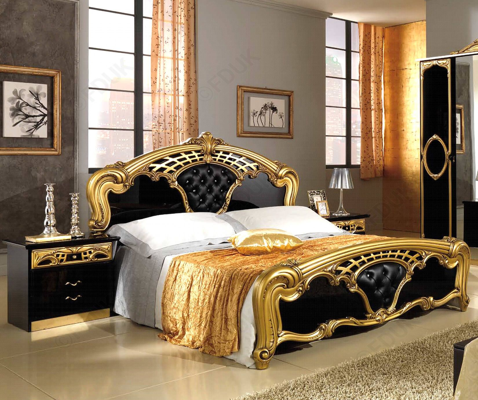 Golden Bedroom Furniture Black And Gold regarding proportions 1650 X 1380