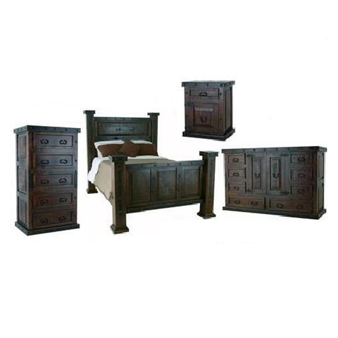 Grand Hacienda Vera Cruz Bedroom Set 4 State Rustic Furniture in dimensions 1100 X 1100