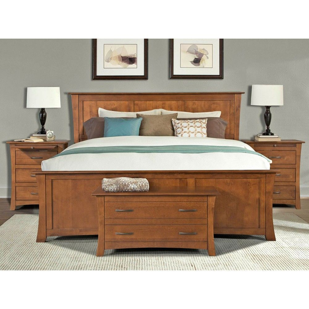 Grant Park Wood Panel Bed In Pecan In 2019 Bedroom Set Ideas with size 1000 X 1000