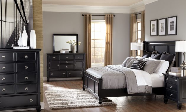 Greensburg 4 Piece Panel Bedroom Set In Black In 2019 New with regard to sizing 3600 X 2400