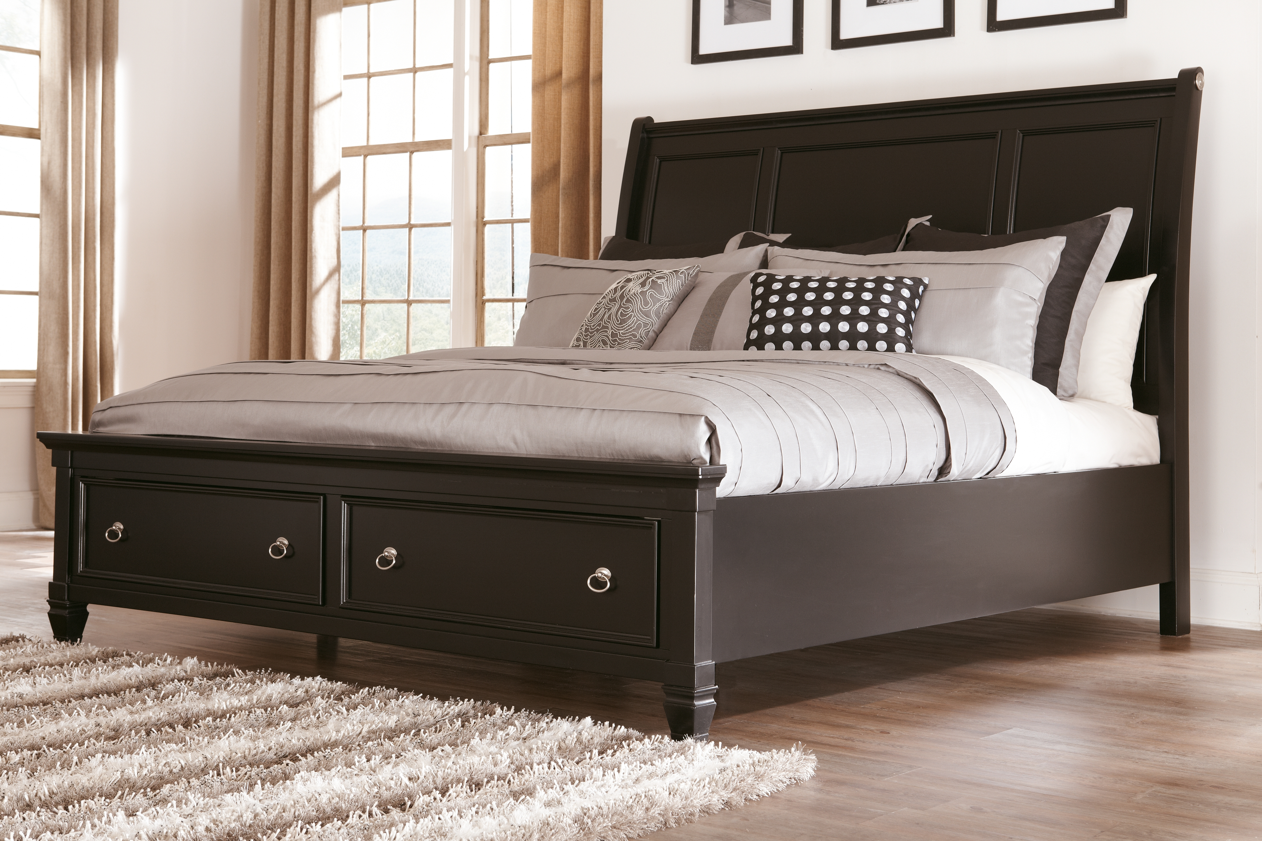 Greensburg Queen Sleigh Bed With Storage In 2019 Products King inside proportions 4320 X 2880