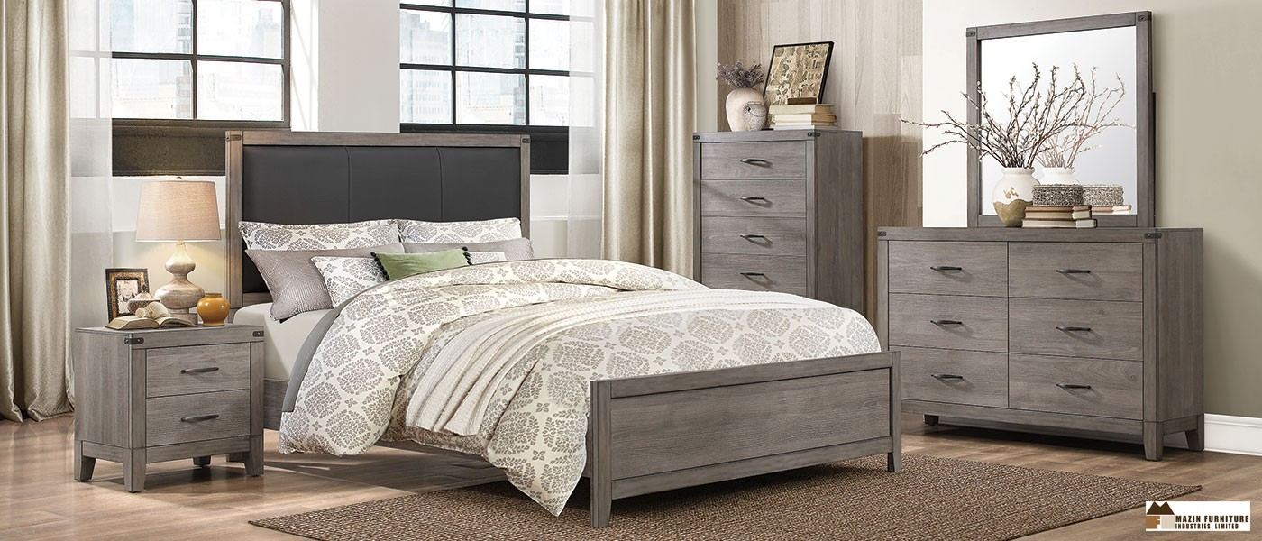 Grey 6 Piece Queen Bedroom Set pertaining to dimensions 1400 X 600