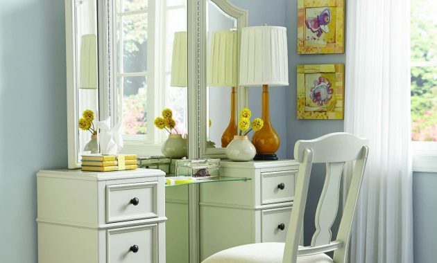 Haley Morning Mist Vanity With Mirror Jorins Room Girls Bedroom within proportions 1760 X 2200