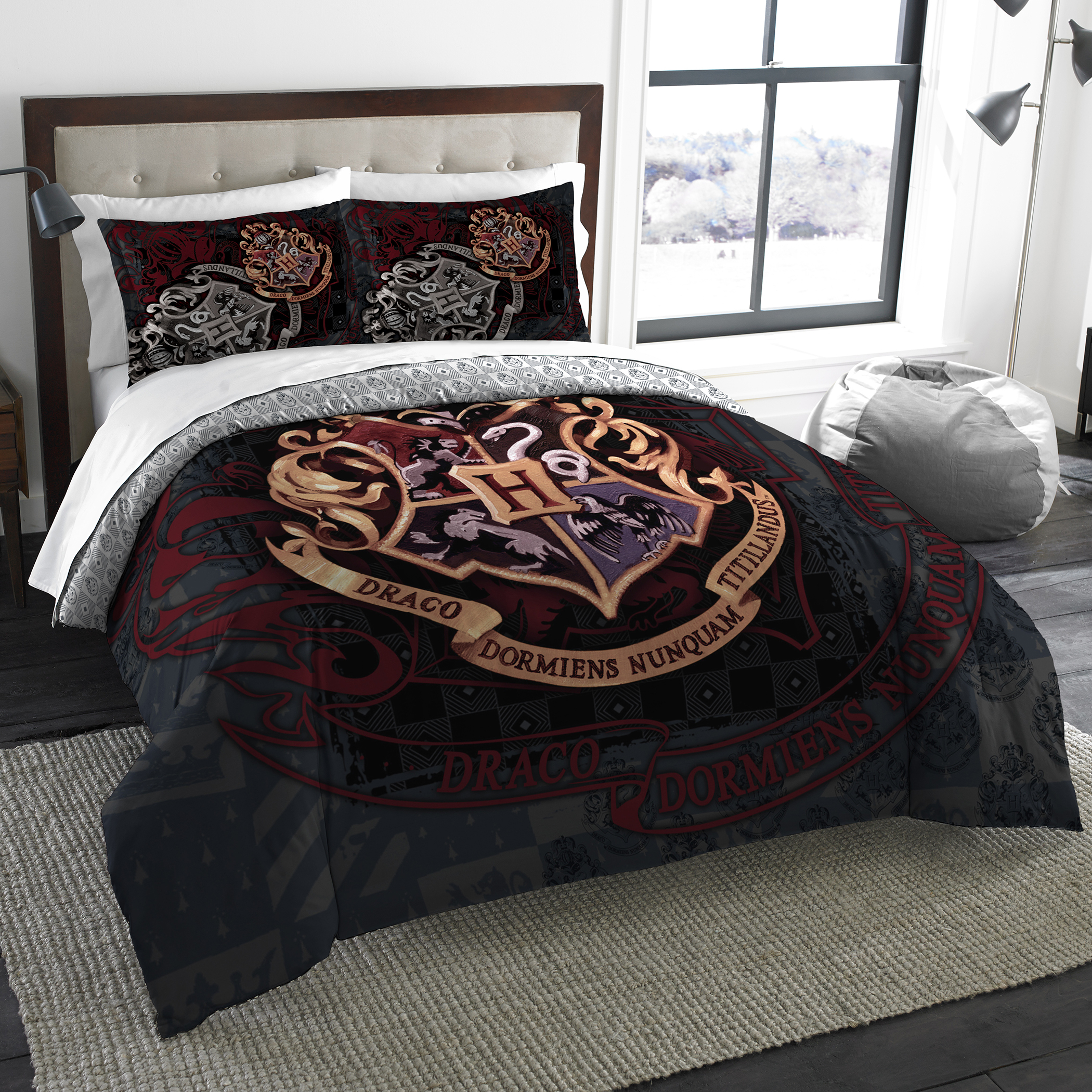 Harry Potter School Motto Twinfull Bedding Comforter Set intended for proportions 2100 X 2100