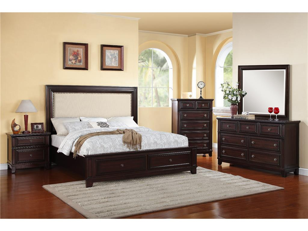 Harwich Upholstered Storage Platform Bedroom Set Queen Close Out Naders Furniture inside size 1024 X 768
