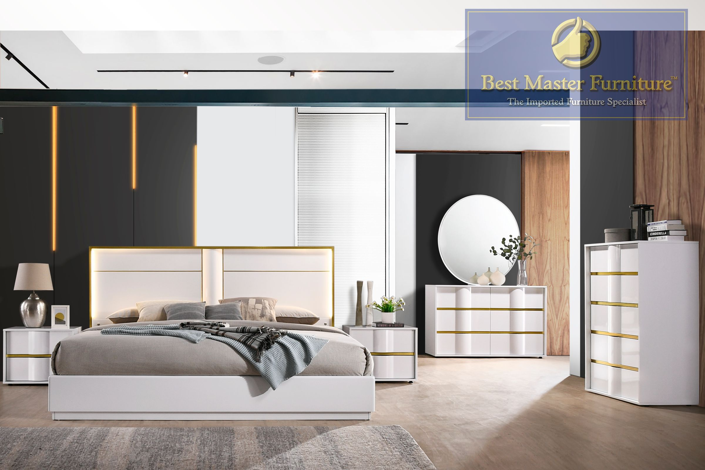 Havana Modern Bedroom Best Master Furniture intended for size 2400 X 1600