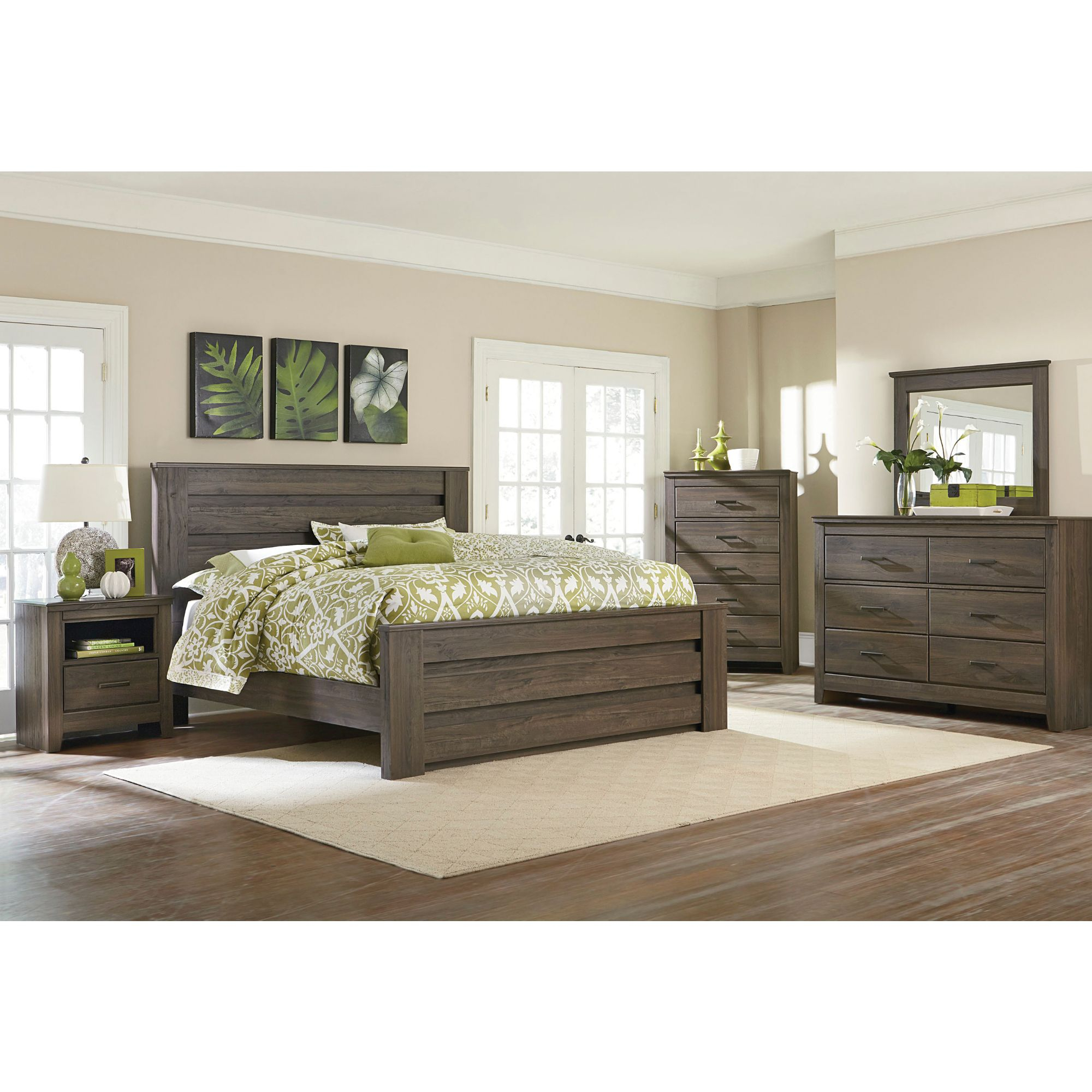 Haywood Weathered Brown 4 Piece Queen Bedroom Set Traditional inside dimensions 2000 X 2000