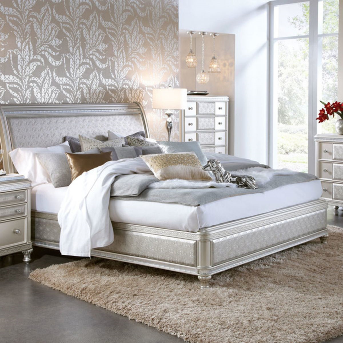 Hefner Platinum 5 Pc King Bedroom within proportions 1200 X 1200